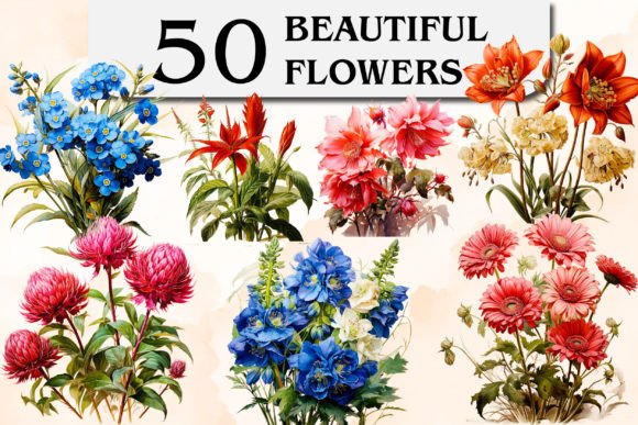 Download Beautiful Flowers Clipart &amp; Sublimation - Clipart Collection