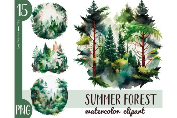 Download Watercolor Forest Clipart - Wood PNG - Clipart Collection