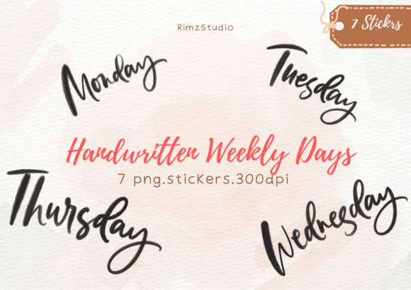 Download Weekly Planner Days Clipart Png Graphic - Clipart Collection
