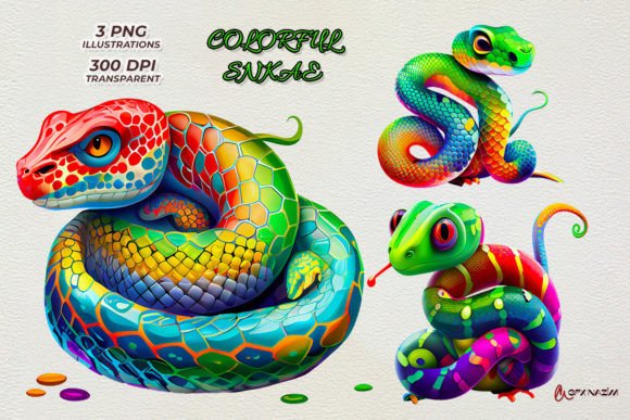 Download Colorful Snake Sublimation Clipart - Clipart Collection