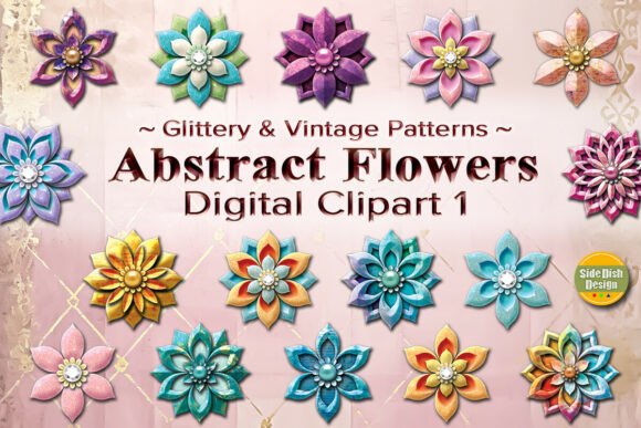 Download Abstract Flowers Digital Clipart 1 - Clipart Collection