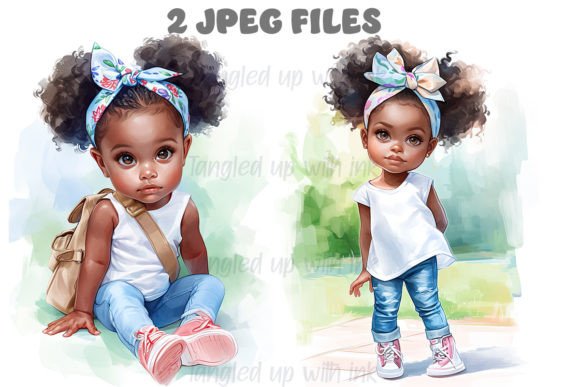 Download African American Girls Clipart Set 7 - Clipart Collection
