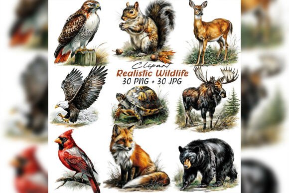 Download Whimsical Wildlife Illustration Clipart - Clipart Collection