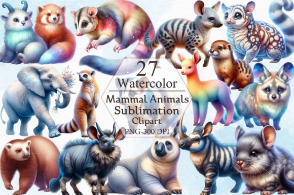 Download Watercolor Mammal Animal Clipart - Clipart Collection