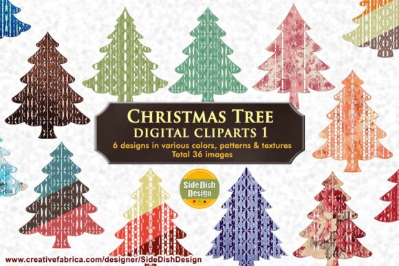 Download Christmas Trees Digital Cliparts 1 - Clipart Collection