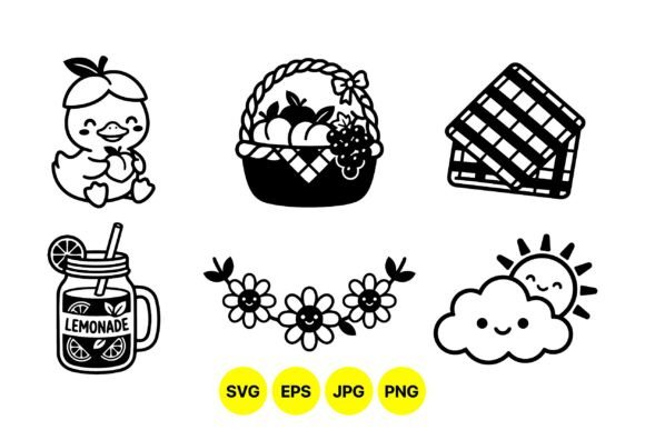 Download Cute Summer Picnic Clipart Set - Clipart Collection