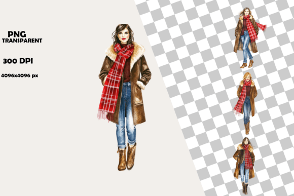 Download Stylish Winter Women Fashion Clipart - Clipart Collection