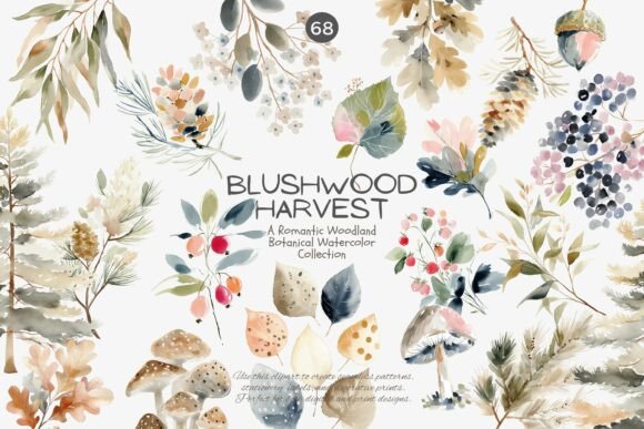 Download Autumn Woodland Watercolor Clipart Bundl - Clipart Collection