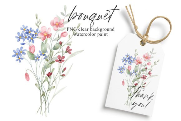 Download Watercolor Wild Flowers Clipart Bouquet. - Clipart Collection