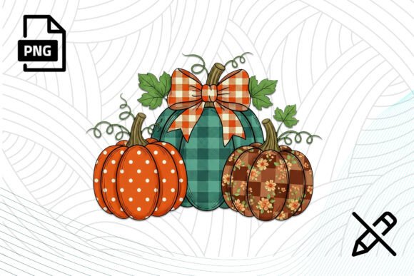 Download Plaid Pumpkin with Bow PNG Clipart - Clipart Collection