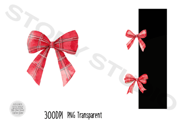Download Charming Red Plaid Bows Festive Clipart - Clipart Collection