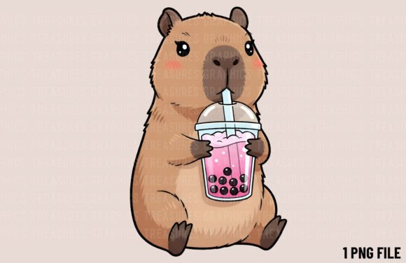 Download Cute Capybara Kawaii Animal Clipart PNG - Clipart Collection