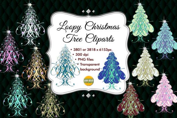 Download Loopy Christmas Trees Clipart - Clipart Collection