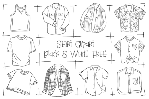 Download Shirt Clipart Black &amp; White Free - Clipart Collection