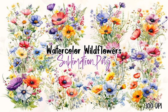 Download Wild Flowers Watercolor Clipart - Clipart Collection