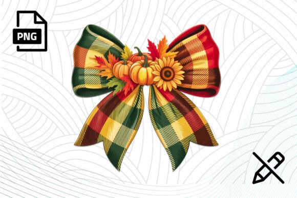Download Fall Bow with Pumpkins PNG Clipart - Clipart Collection