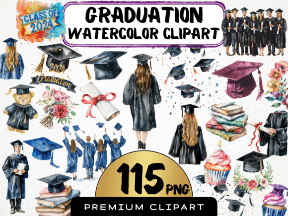 Download Graduation Clipart Bundle - Clipart Collection