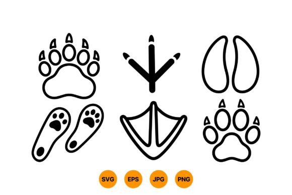 Download Animal Tracks Clipart Set - Clipart Collection