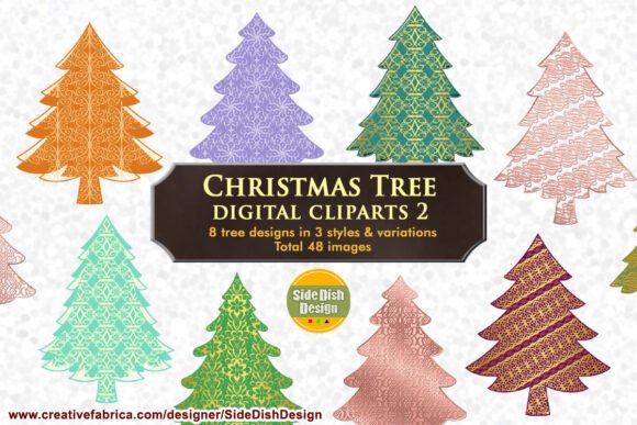 Download Christmas Trees Digital Cliparts 2 - Clipart Collection
