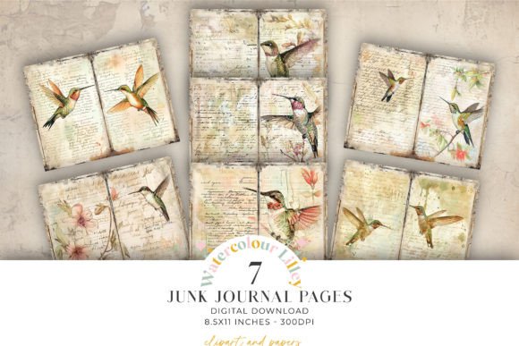 Download Hummingbird Junk Journal Pages - Junk journal page Collection