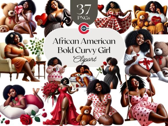 Download African American Curvy Girl Clipart - Clipart Collection