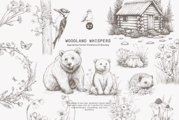 Download Woodland Clipart Forest Animals Set - Clipart Collection