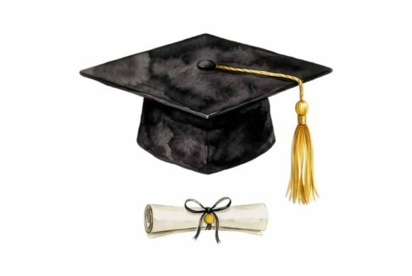 Download Graduation Cap with Gold Tassel Clipart - Clipart Collection
