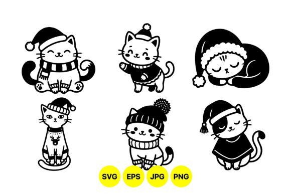 Download Cute Winter Cat Clipart Collection - Clipart Collection