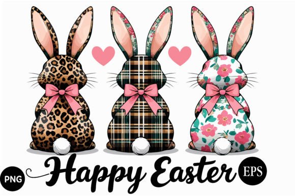 Download Cute Easter Bunny Trio Clipart Set - Clipart Collection