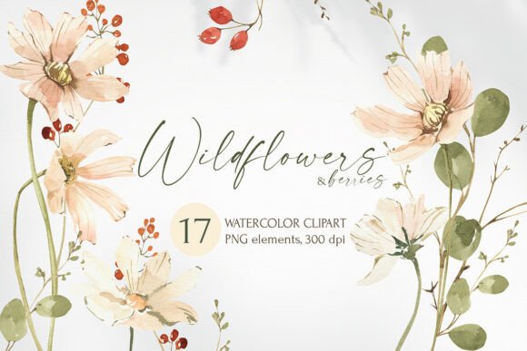 Download Watercolor Wildflowers Botanical Clipart - Clipart Collection