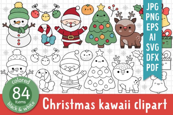 Download Kawaii Christmas Clipart Collection - Clipart Collection