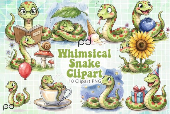 Download Whimsical Snake Clipart Graphics - Clipart Collection