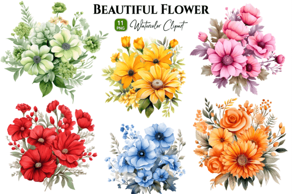 Download Beautiful Flowers Watercolor Clipart Png - Clipart Collection