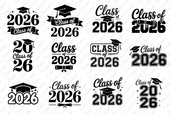 Download Class of 2026 Graduation Clipart Bundles - Clipart Collection
