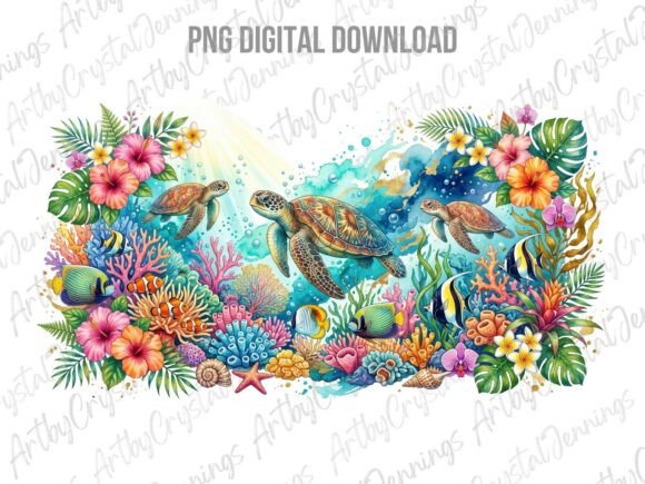 Download Tropical Sea Turtle Reef Clipart PNG - Clipart Collection